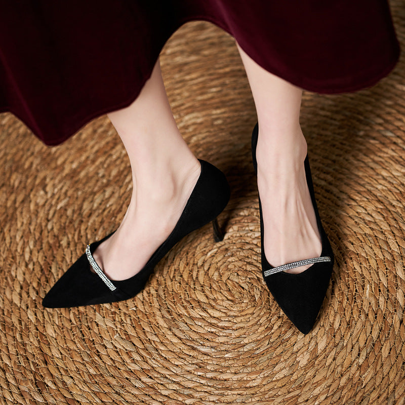 Midnight Dazzle Suede Pumps 70mm