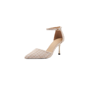 beige tweed heel