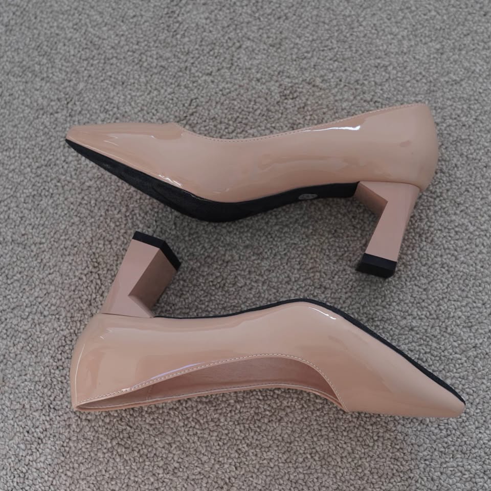nude block heel