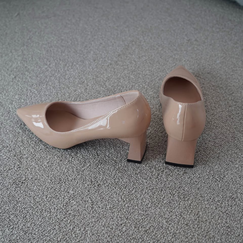 nude block heel