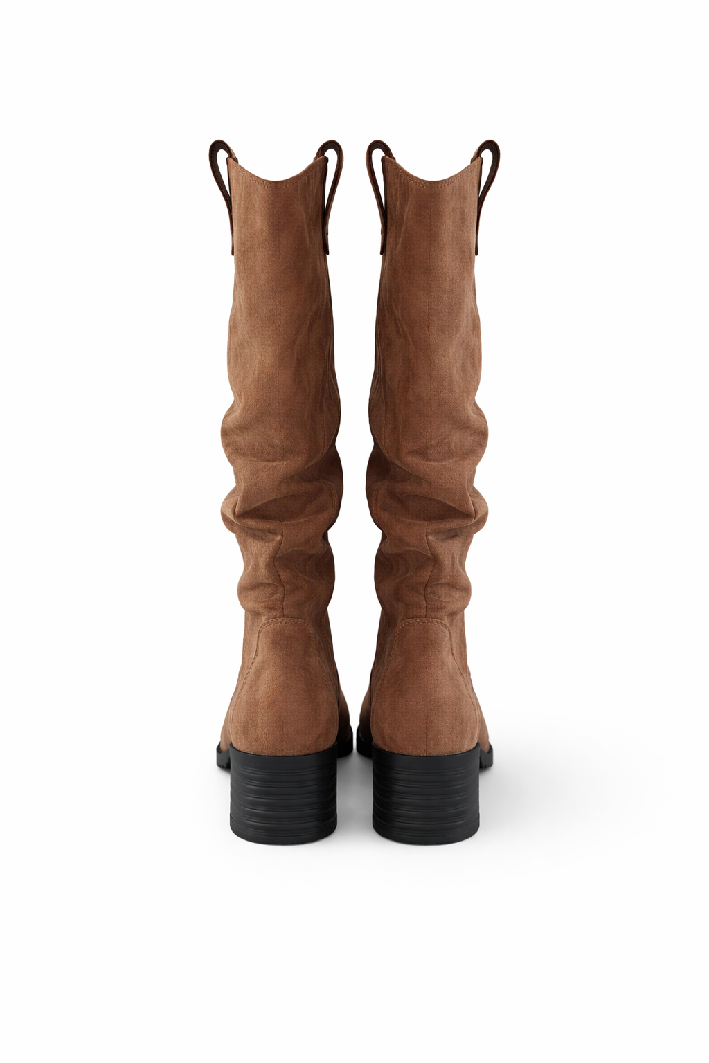 Brown slouch boots